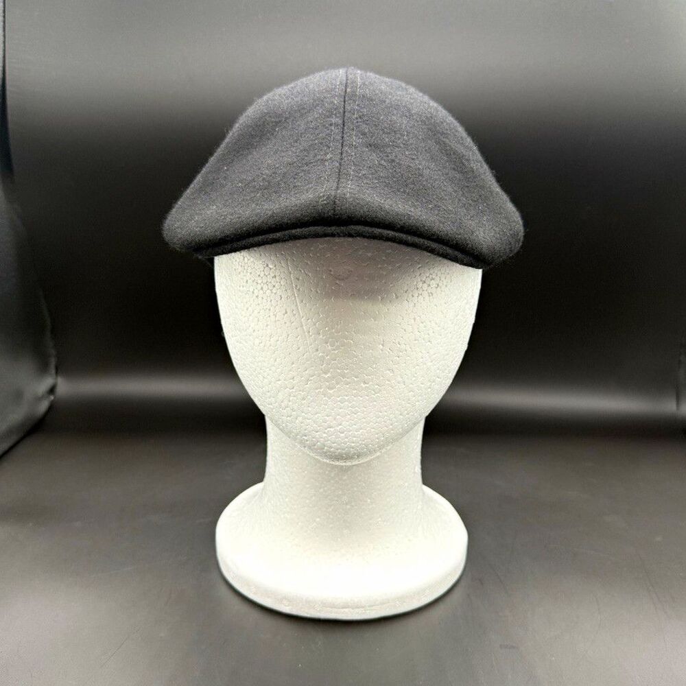 ZARA MAN Black Ivy Flat Cap Mens Driver Newsboy Hat Solid Casual